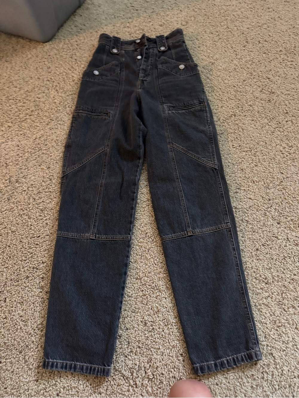 Isabel Marant etoile high rise grey jeans